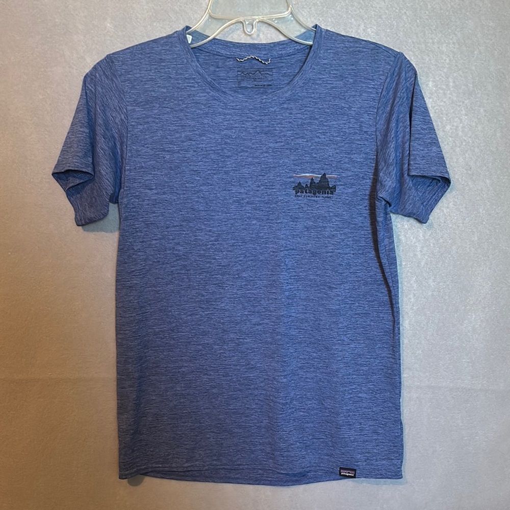 Patagonia Blue Short Sleeve Tee Classic Crew